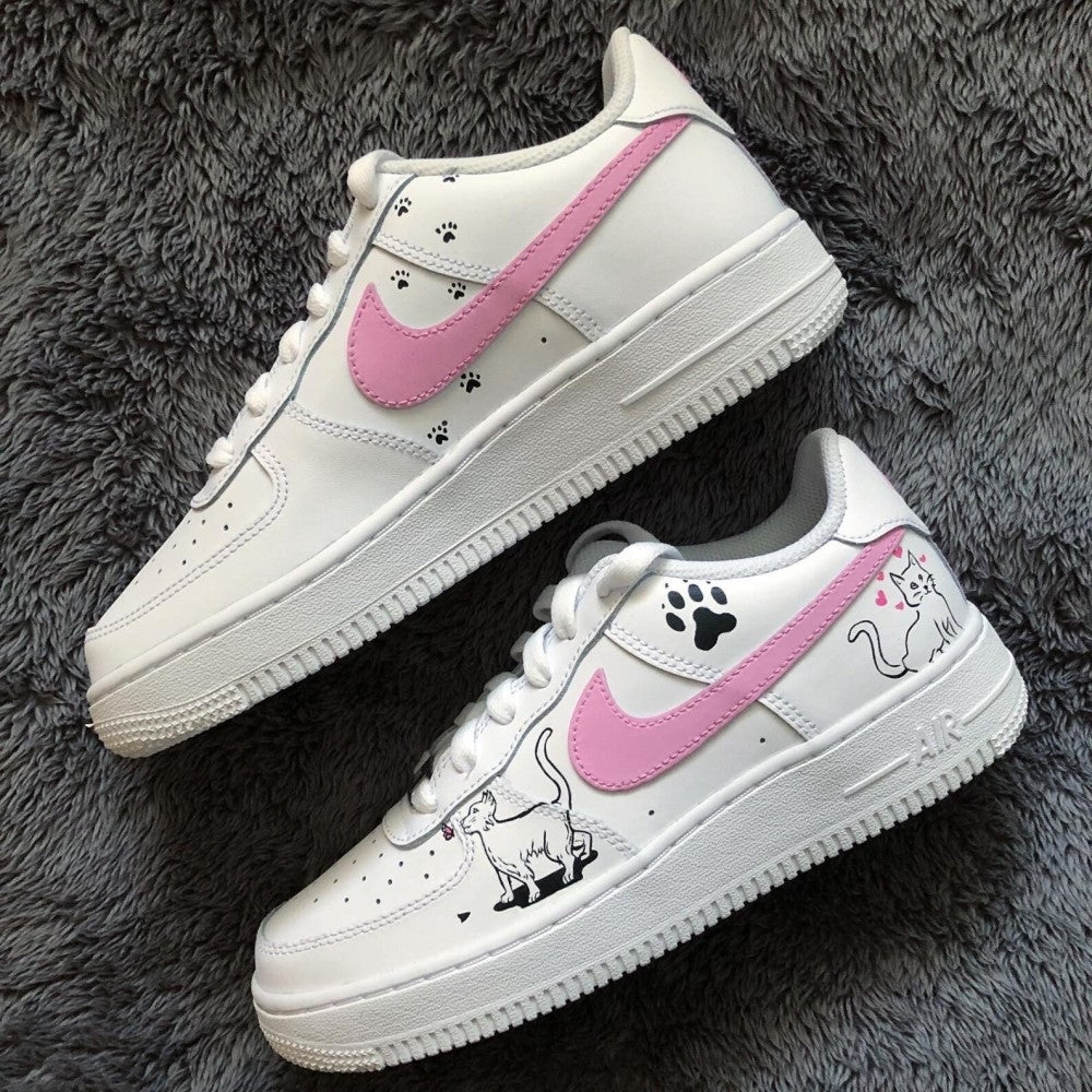 Pink Cat Custom Air Force 1