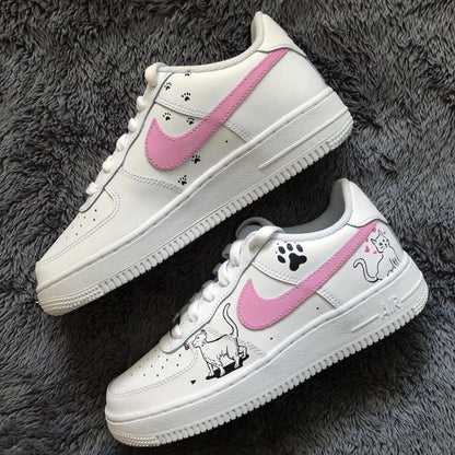 Pink Cat Custom Air Force 1
