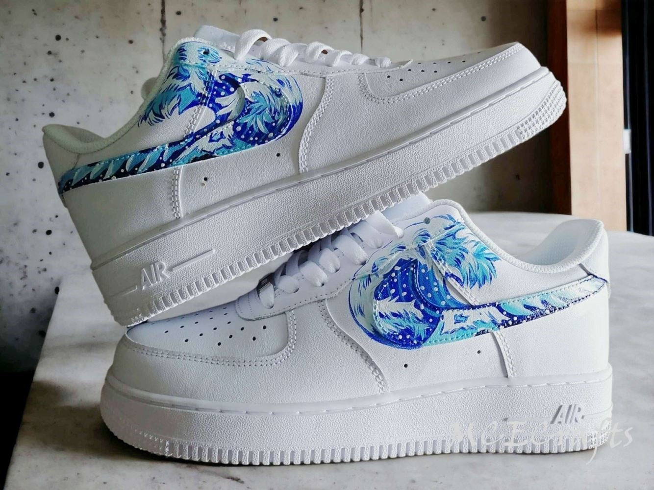 Blue Spray Custom Air Force 1