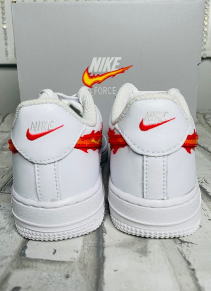 Flame Fire Swoosh Custom Air Force 1