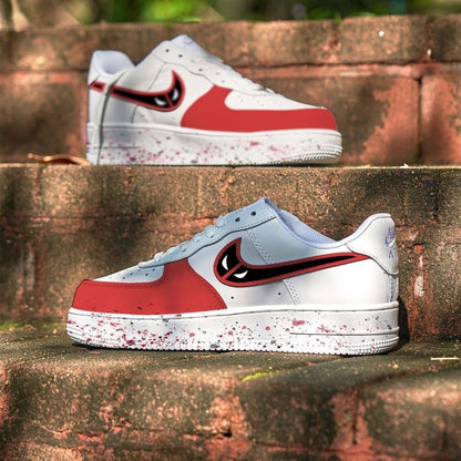 Black Red Splash Custom Air Force 1