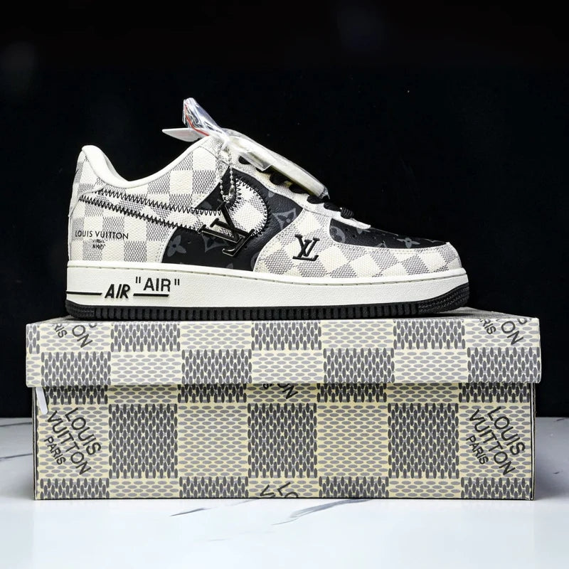 Hand Painted Checkered Custom Air Force 1 Sneakers