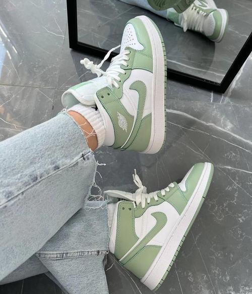 Spring Apple Green Custom Custom Air Jordan 1