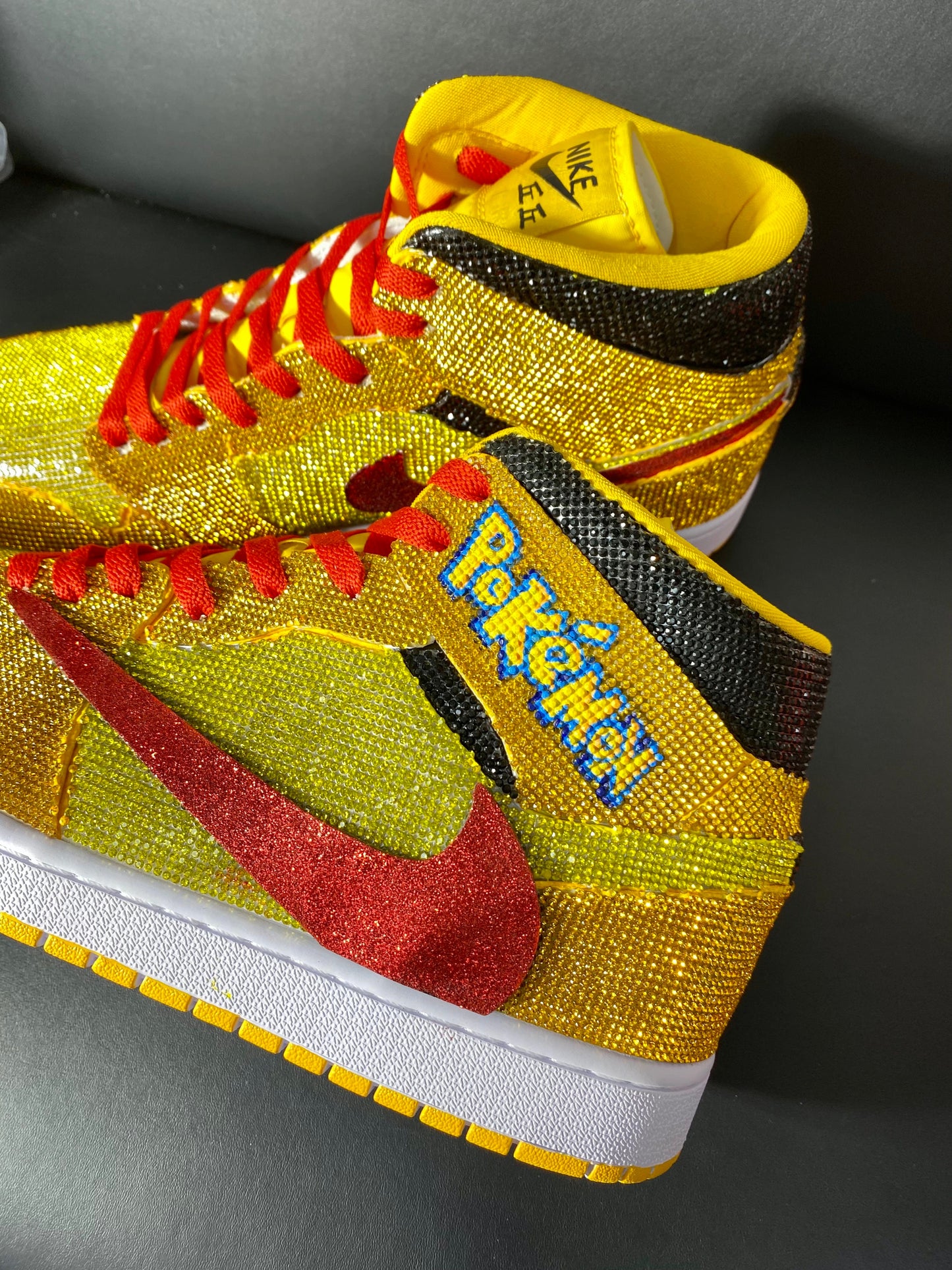 Full Sticker Diamond Pikachu Theme Custom Air Jordan 1
