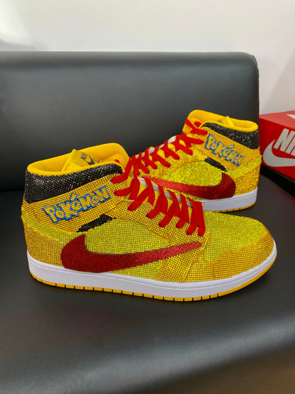 Full Sticker Diamond Pikachu Theme Custom Air Jordan 1