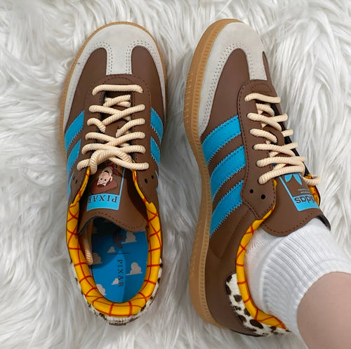 Custom Adidas Brown Blue Toy Story Theme