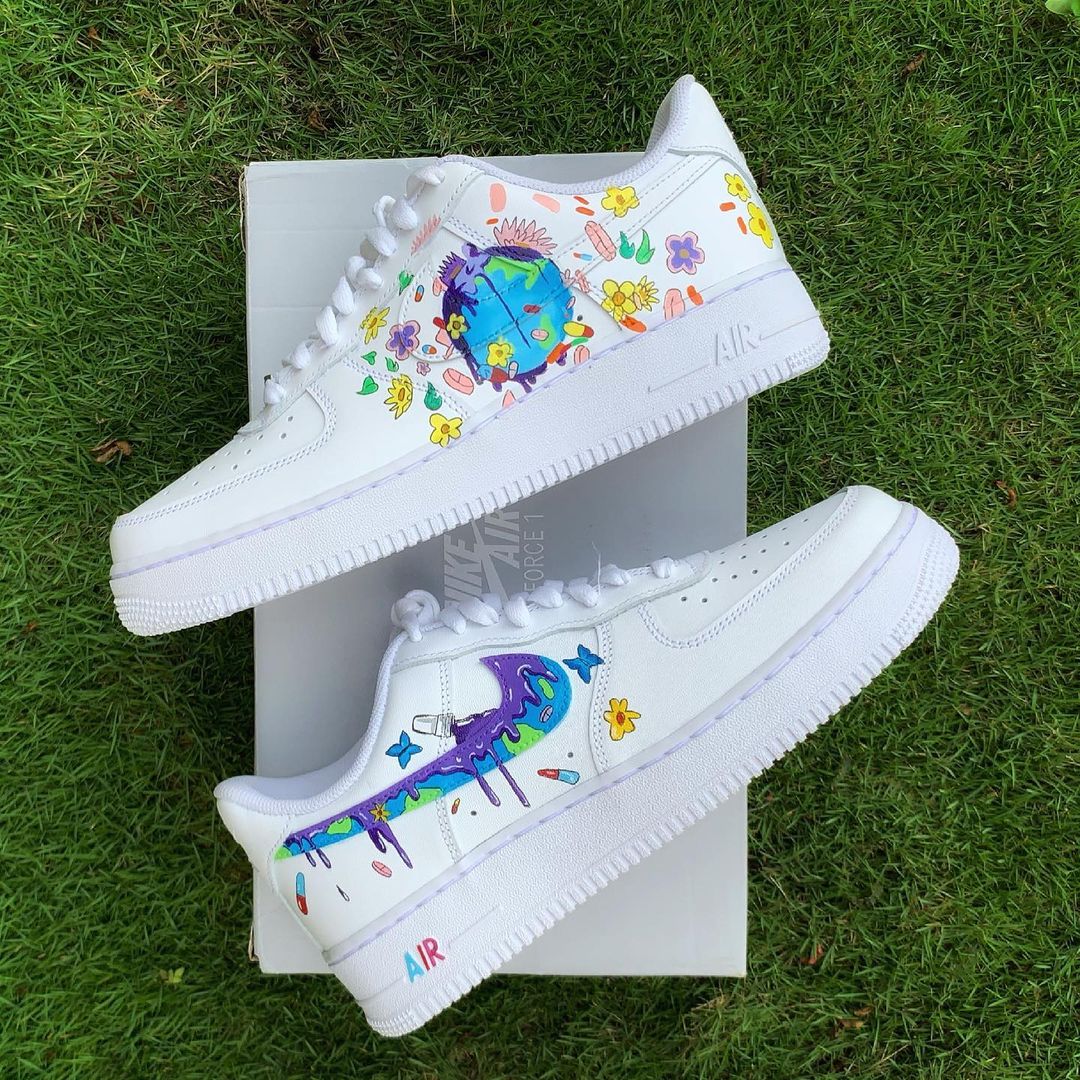 Color Planet Cartoon Custom Air Force 1