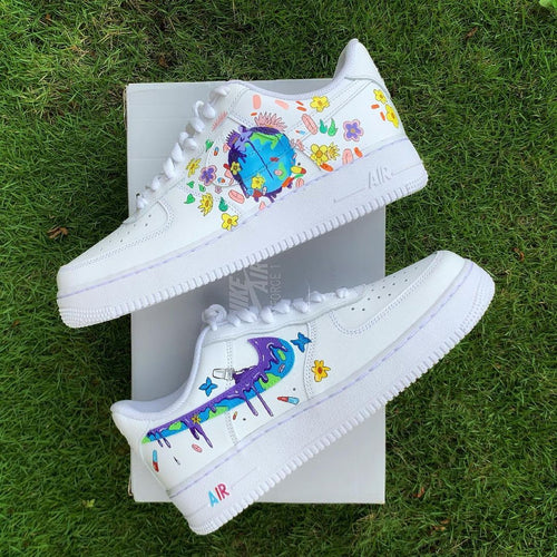 Color Planet Cartoon Custom Air Force 1
