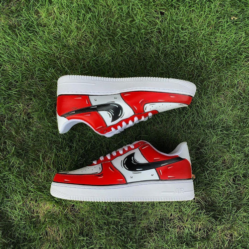Red Black Graffiti Custom Air Force 1