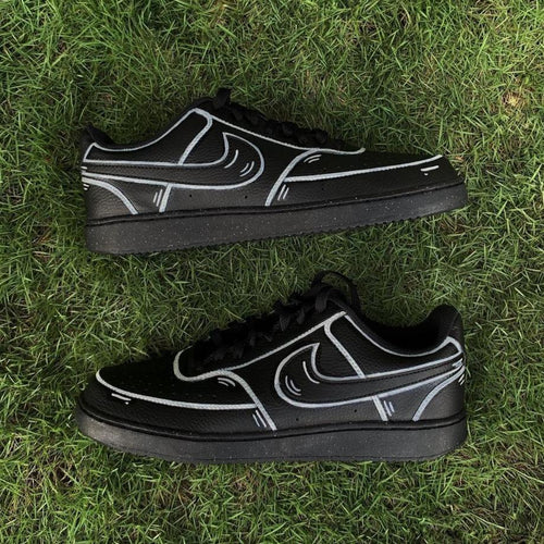 Black White Line Custom Air Force 1