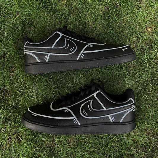 Black White Line Custom Air Force 1