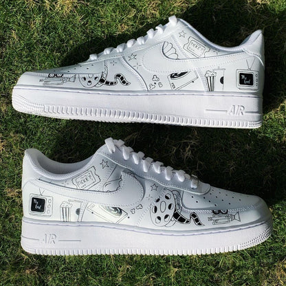 Black and White Movie Custom Air Force 1