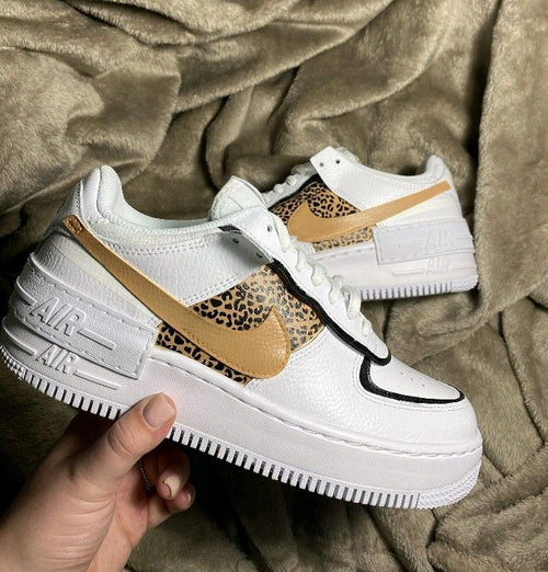 Leopard Print Gold Custom Air Force 1