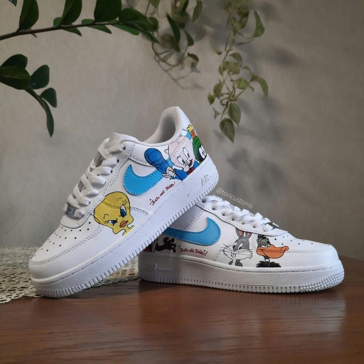 Looney Tunes Blue Custom Air Force 1