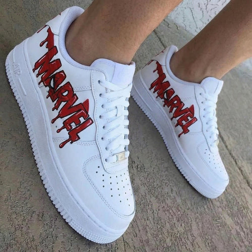 Marvel Drip White Red Custom Air Force 1