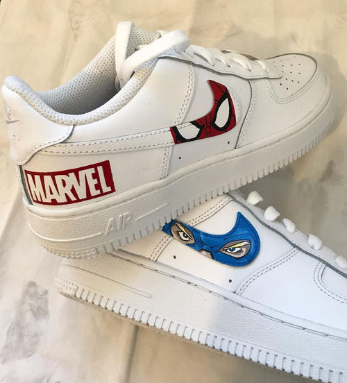 Marvel Spider - Man Theme Red Blue Custom Air Force 1