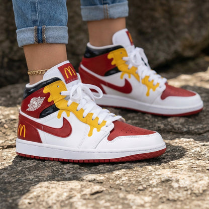McDonalds Theme Red Yellow White Custom Air Jordan 1