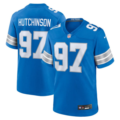 Aidan Hutchinson Detroit Lions Blue NFL jersey