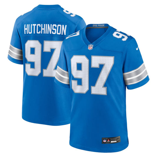 Aidan Hutchinson Detroit Lions Blue NFL jersey