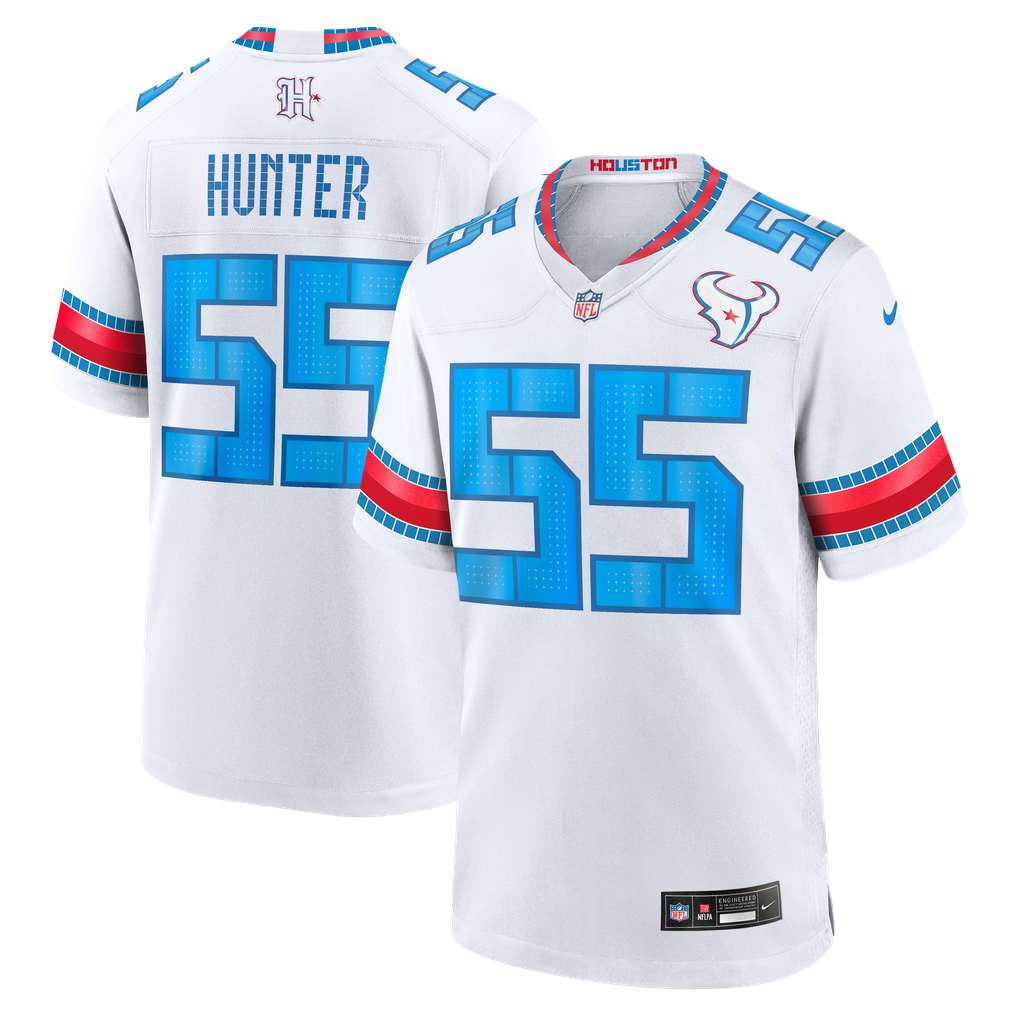 Danielle Hunter #55 Houston Texans 2026 Rivalries Premium Football Jersey – White front product view
