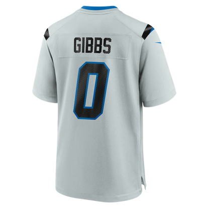 Jahmyr Gibbs #0 Detroit Lions 2026 Rivalries Premium Football Jersey – Silver alternate product view