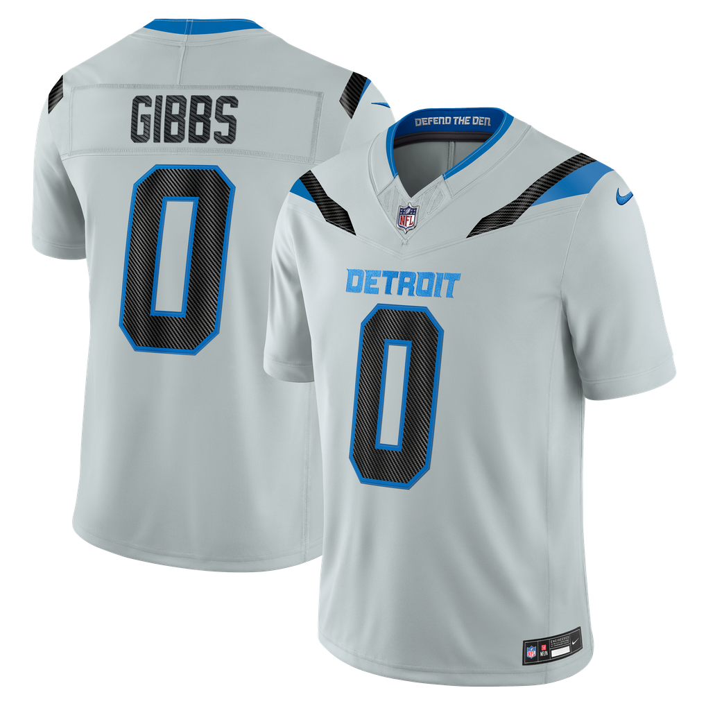 Jahmyr Gibbs Detroit Lions Silver NFL jersey
