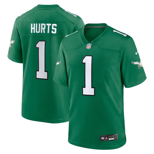 Jalen Hurts Philadelphia Eagles Kelly Green NFL jersey