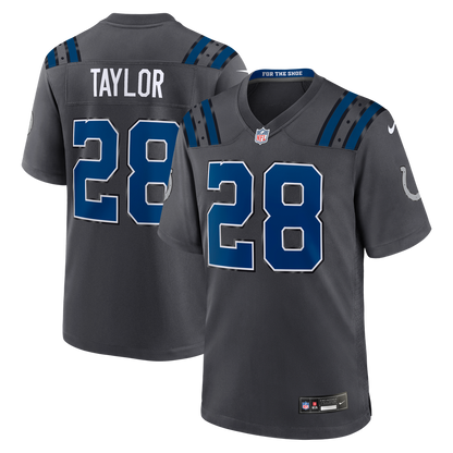 Jonathan Taylor #28 Indianapolis Colts 2026 Rivalries Premium Football Jersey – Anthracite front product view
