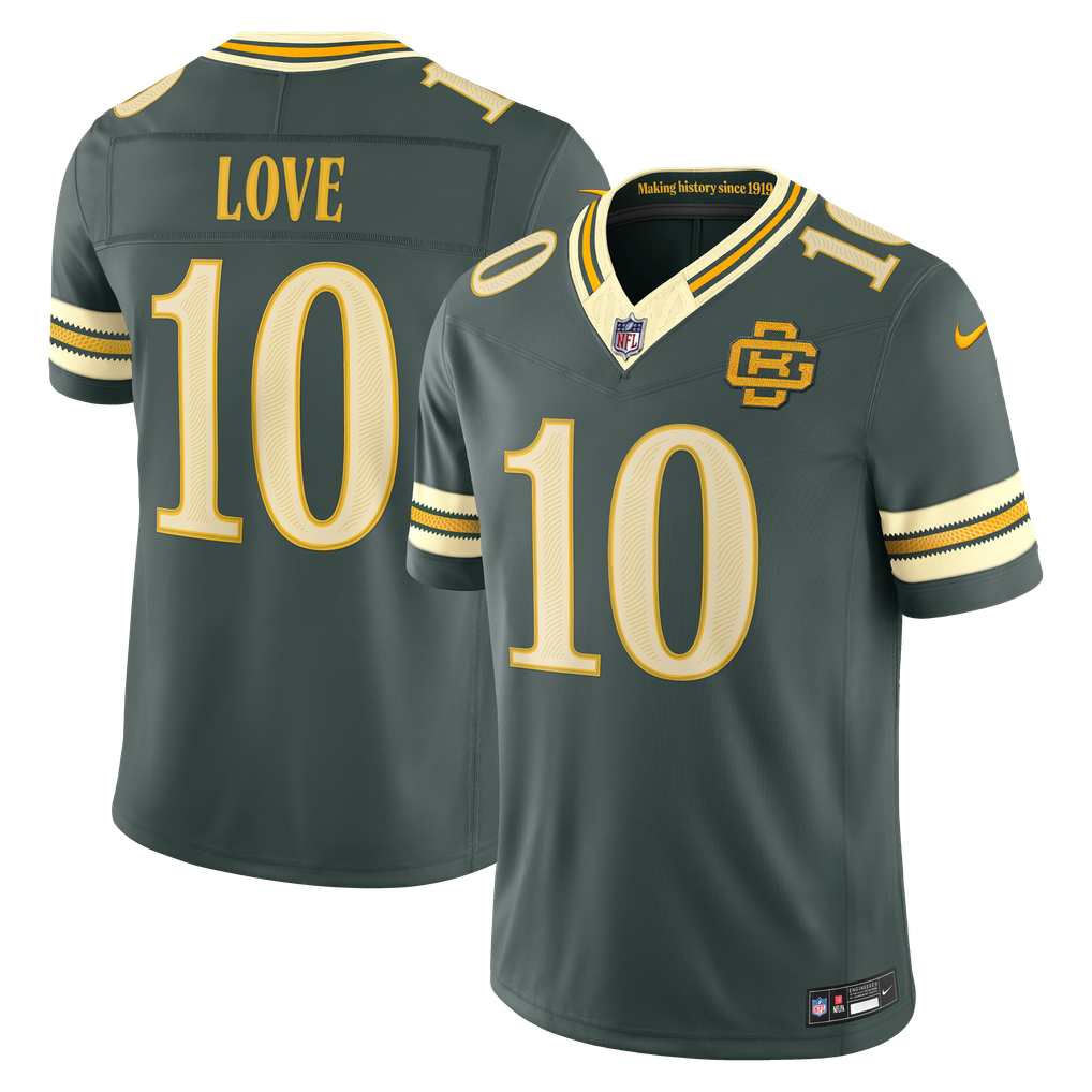 Jordan Love Green Bay Packers Green NFL jersey