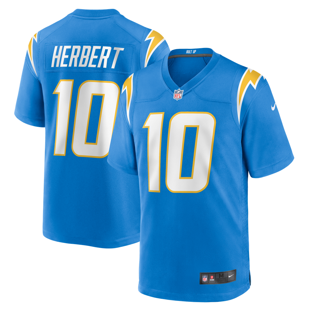 Justin Herbert Los Angeles Chargers Powder Blue NFL jersey