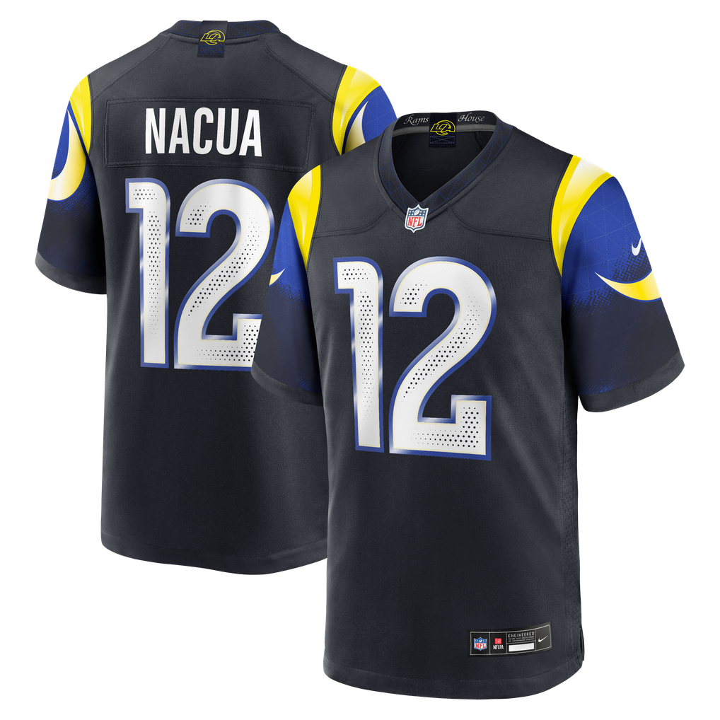 Puka Nacua Los Angeles Rams Dark Blue NFL jersey