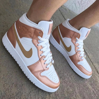 Metallic Rose Gold Gold Custom Air Jordan 1