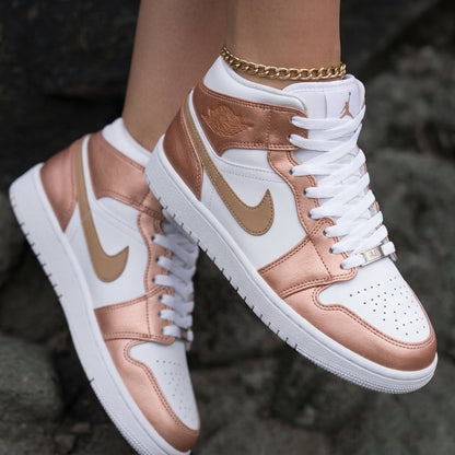 Metallic Rose Gold Gold Custom Air Jordan 1
