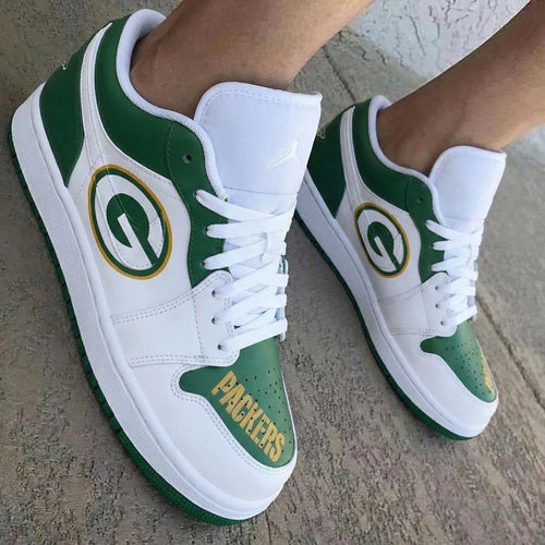 Packers Theme Green Yellow Custom Air Jordan 1