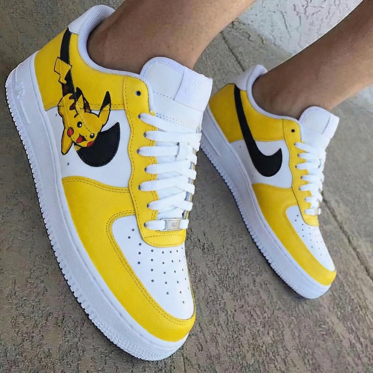 Pikachu Yellow Black Custom Air Force 1