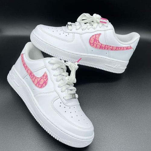Pink Pattern White Custom Air Force 1