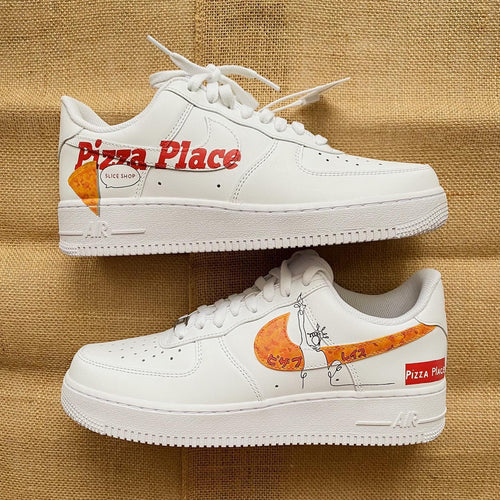 Pizza Place Theme White Custom Air Force 1