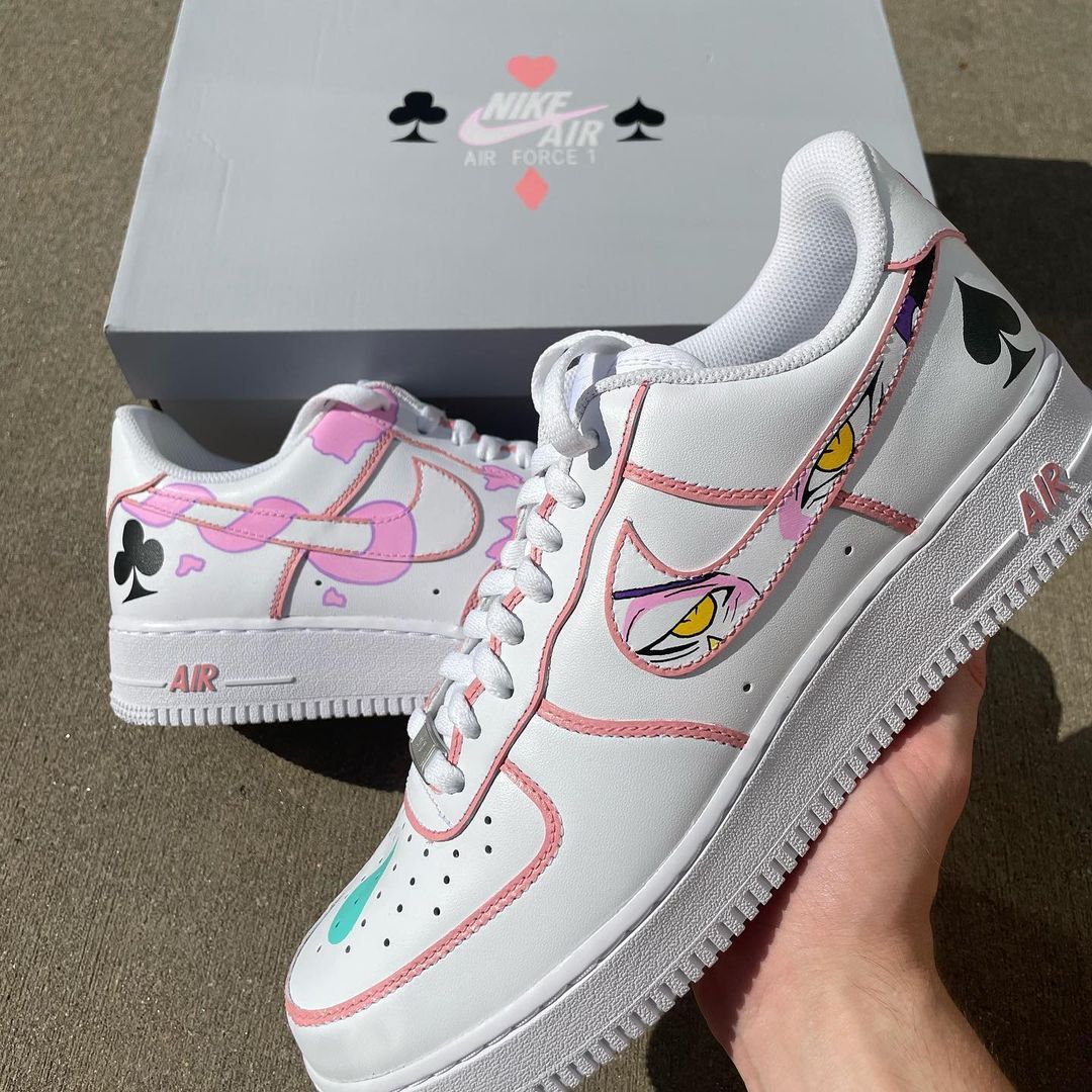 Playing - Card Theme Baby Pink Custom Air Force 1