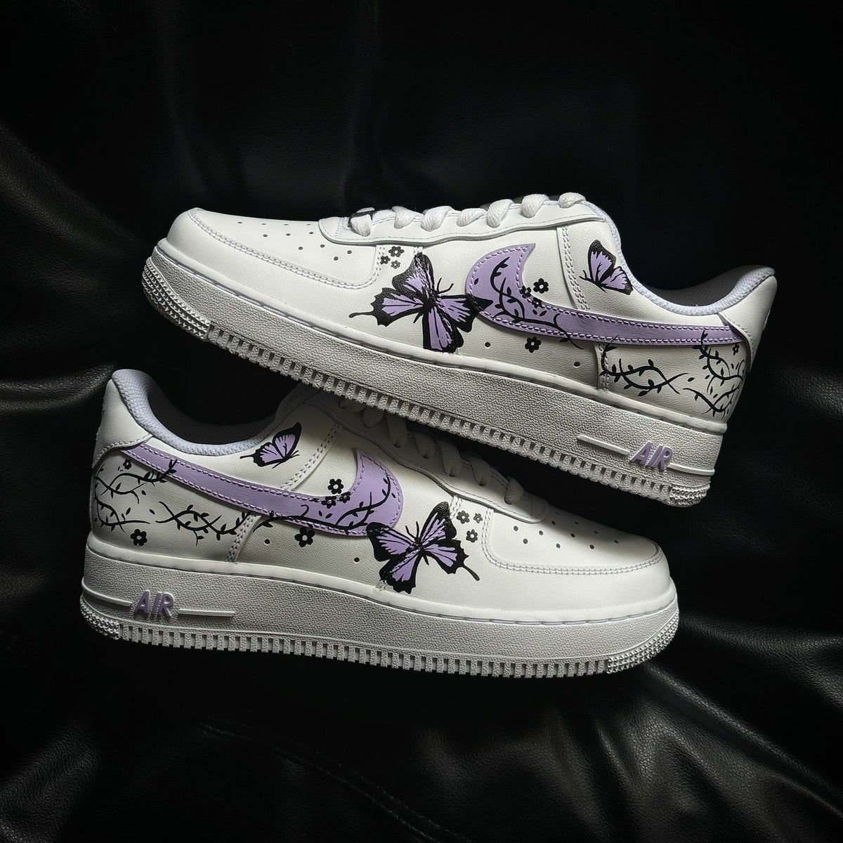 Purple Butterfly Thorns Custom Air Force 1
