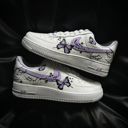 Purple Butterfly Thorns Custom Air Force 1