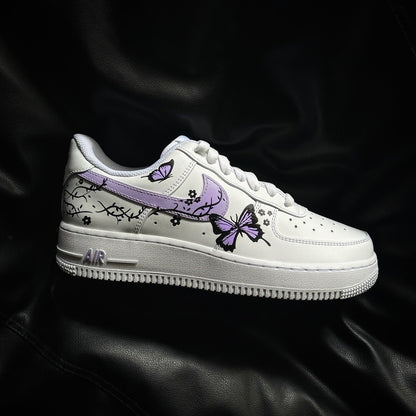 Purple Butterfly Thorns Custom Air Force 1