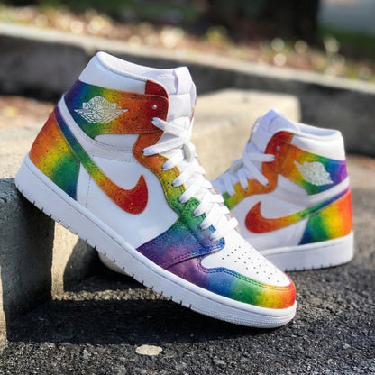 Rainbow Color Custom Air Jordan 1