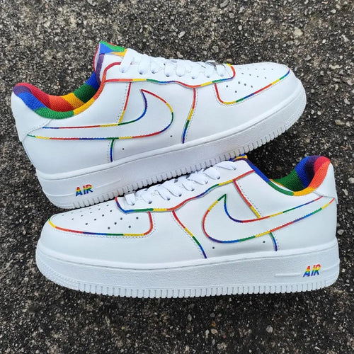 Rainbow Pattern Custom Air Force 1