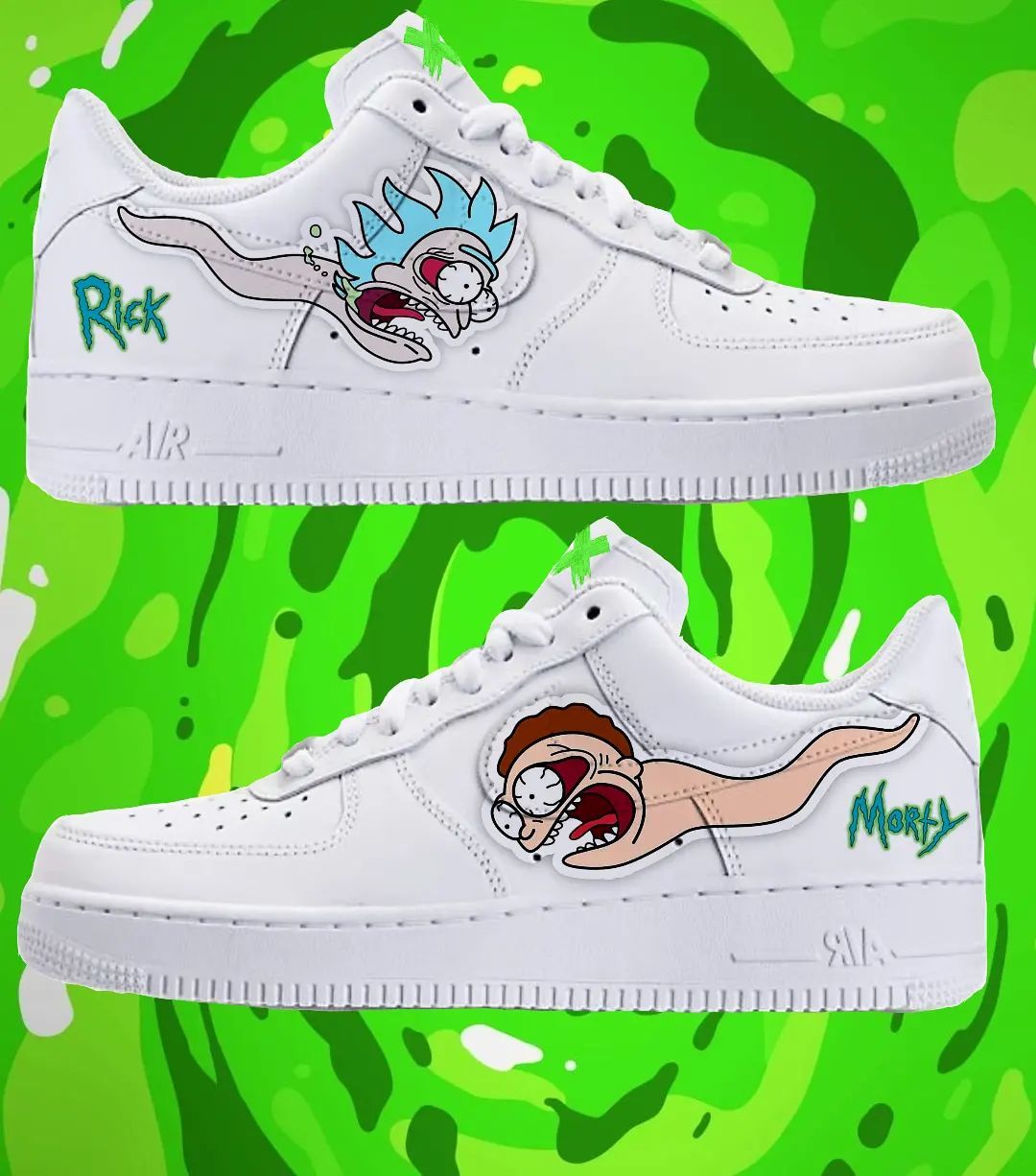 Rick And Morty Themed Custom Air Force 1