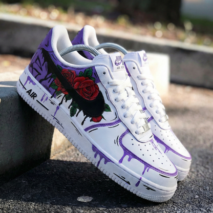 Rose Graffiti Purple Custom Air Force 1