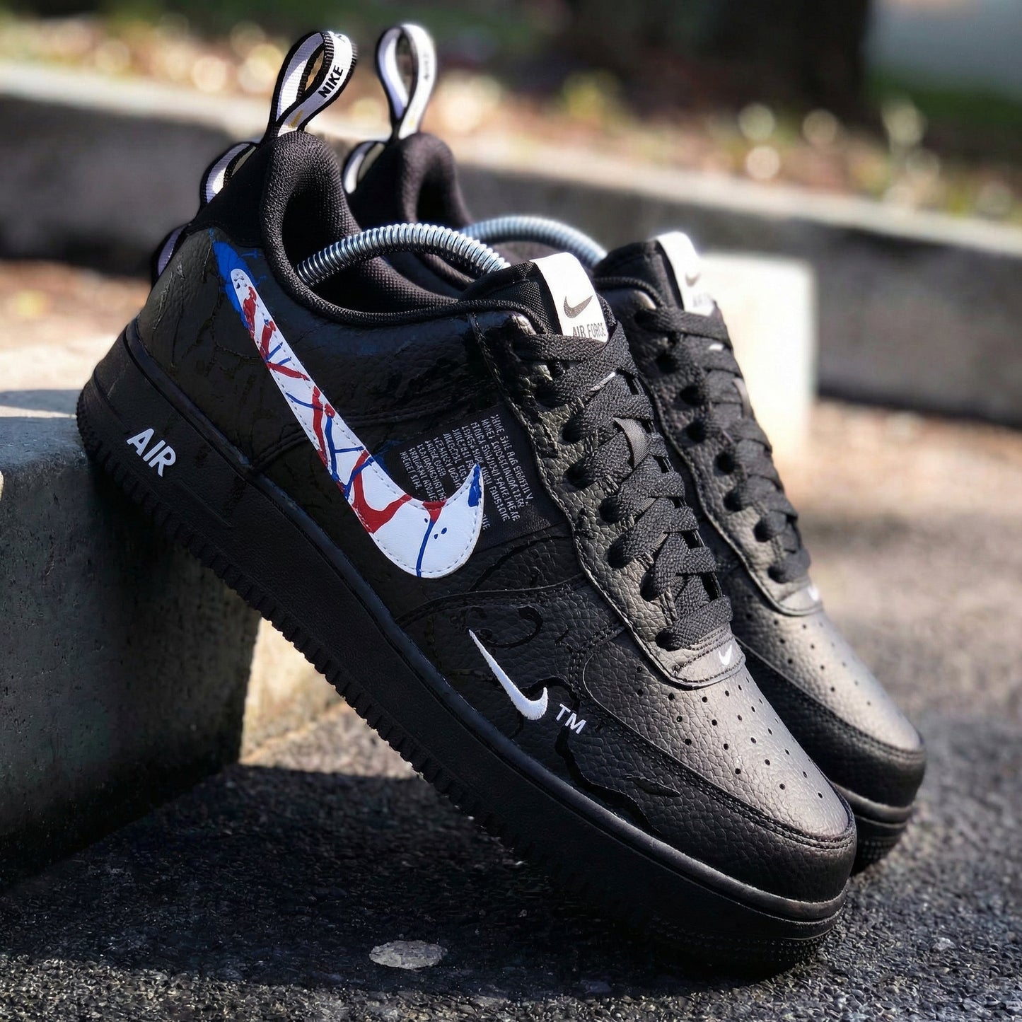 Scribble Pattern Black Custom Air Force 1