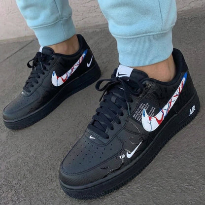 Scribble Pattern Black Custom Air Force 1
