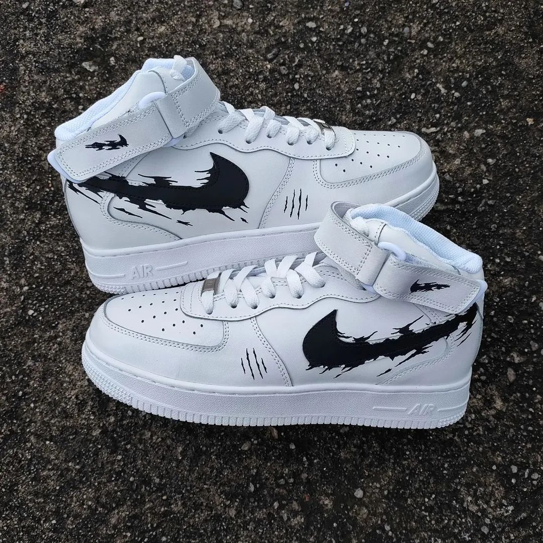 Splash Pattern Black Custom Air Force 1