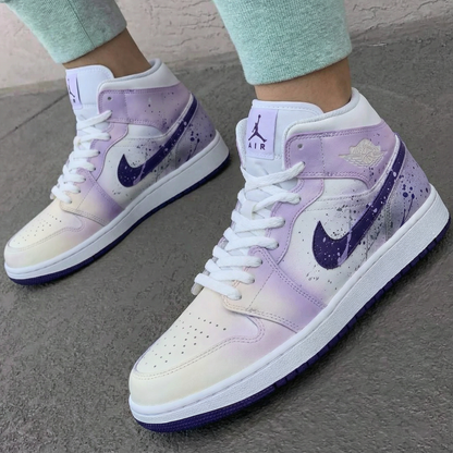 Splatter Design Baby Purple Custom Air Jordan 1