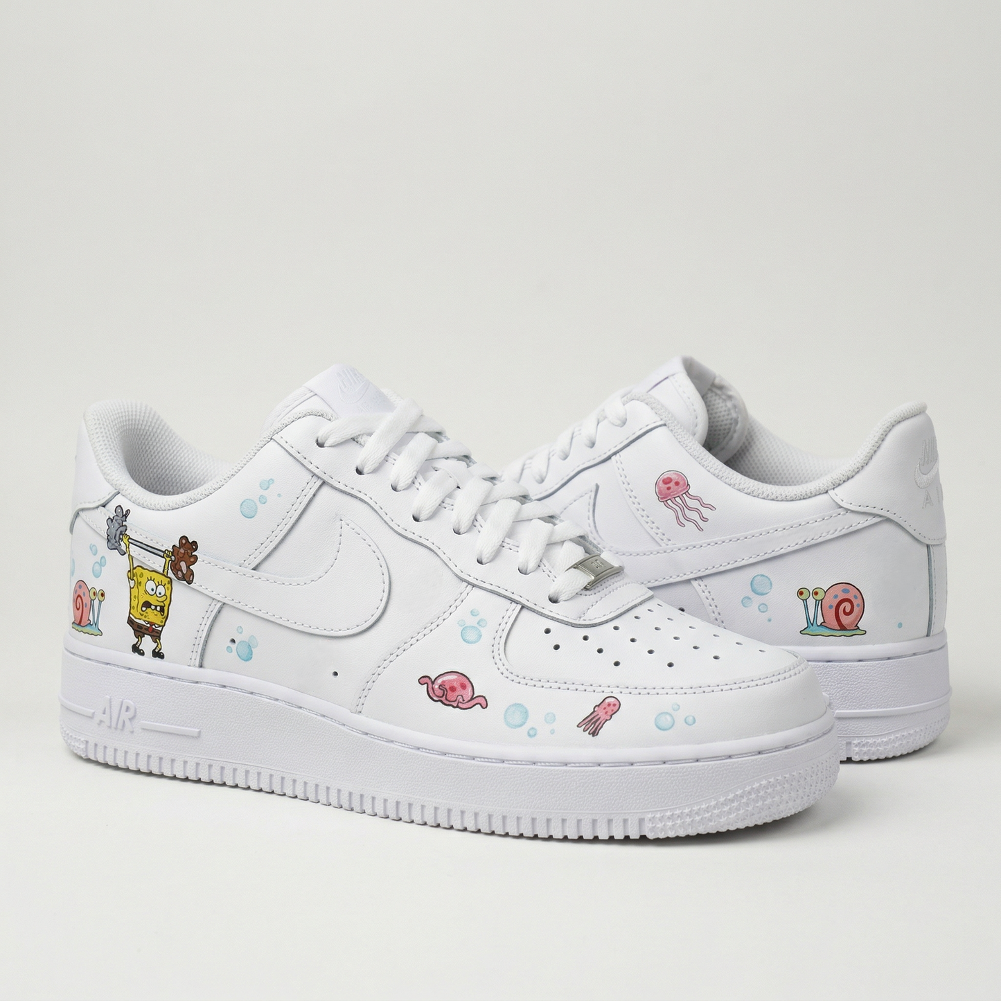 SpongeBob Cartoon Baby Pink Blue Custom Air Force 1